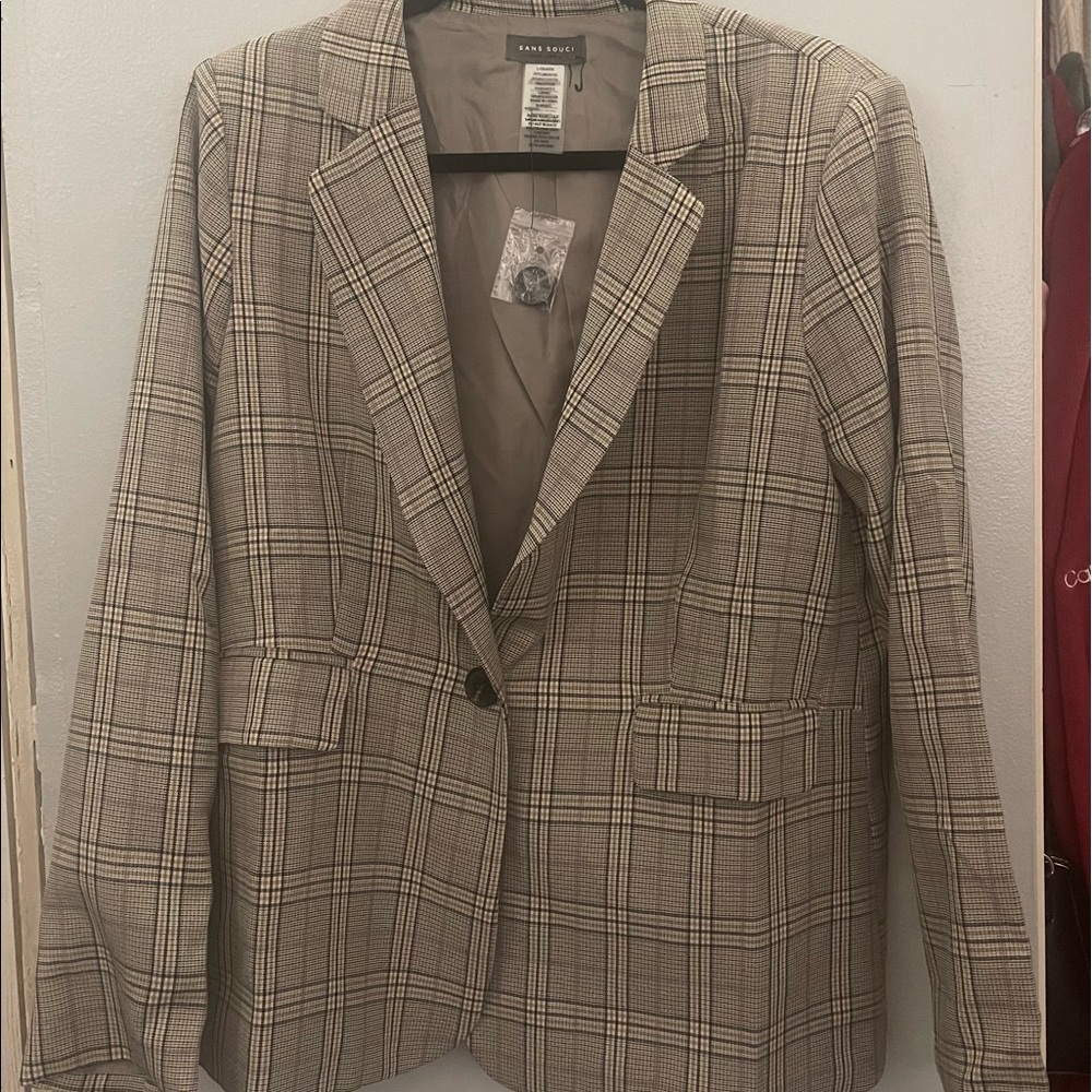 plaid blazer